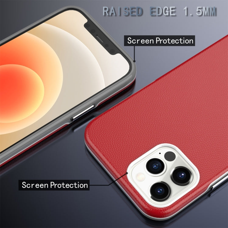 For iPhone 12 Pro Max Business Style PU + PC Protective Case