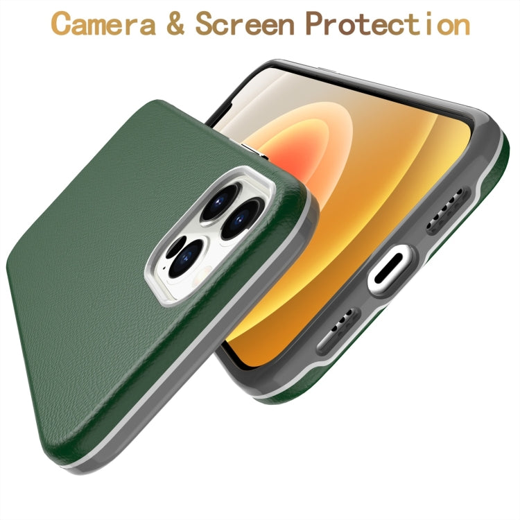 For iPhone 12 Pro Max Business Style PU + PC Protective Case