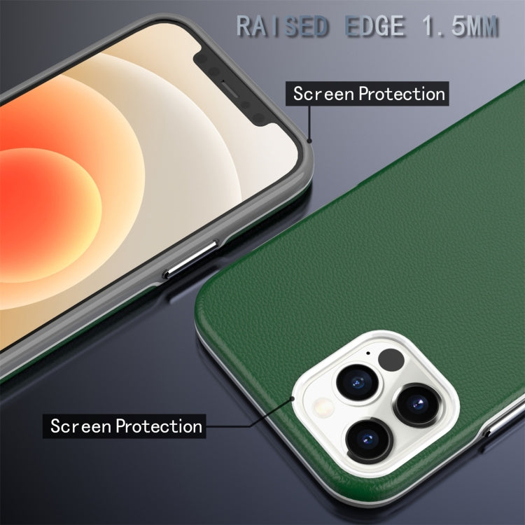 For iPhone 12 Pro Max Business Style PU + PC Protective Case