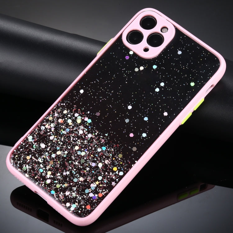 For iPhone 11 Pro Max Gradient Glitter Powder Shockproof Protective Case