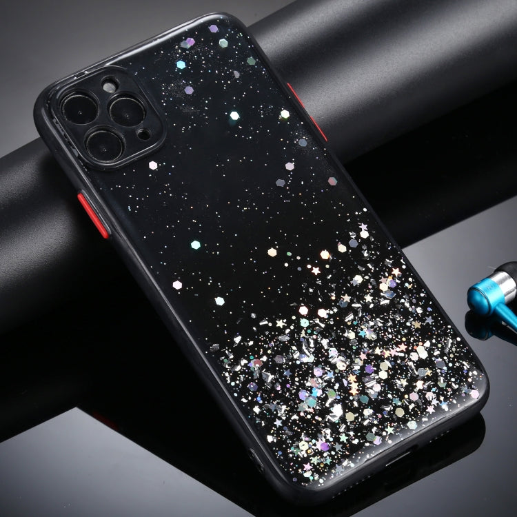 For iPhone 12 Gradient Glitter Powder Shockproof Protective Case