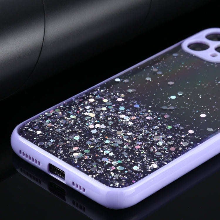 For iPhone 12 Pro Gradient Glitter Powder Shockproof Protective Case