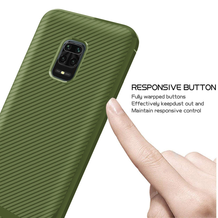 For Xiaomi Redmi Note 9S / 9 Pro / 9 Pro Max Carbon Fiber Texture Shockproof TPU Protective Case