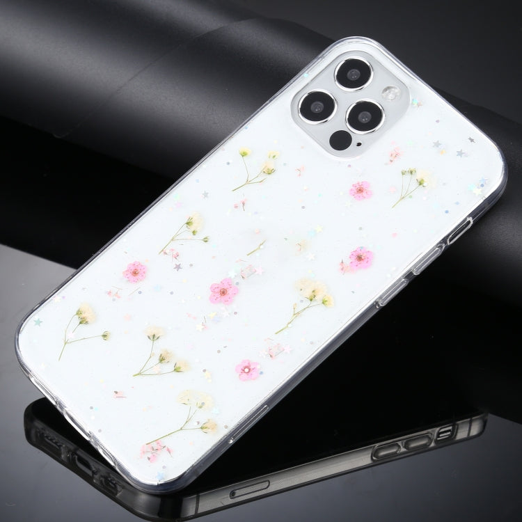 For iPhone 11 Pro Max Gypsophila Flowers Pattern TPU Protective Case