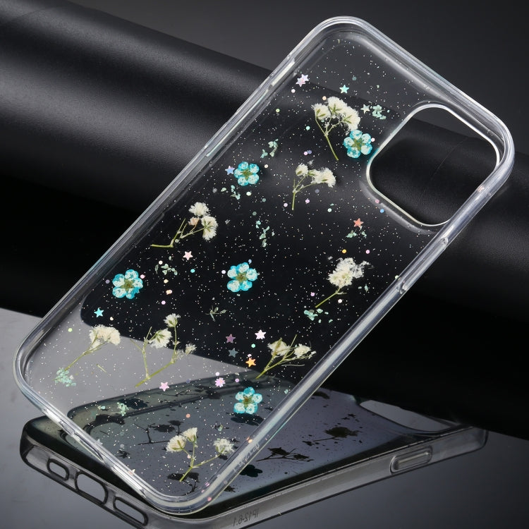 For iPhone 11 Pro Max Gypsophila Flowers Pattern TPU Protective Case