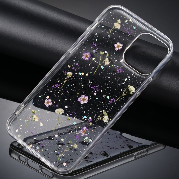 For iPhone 11 Pro Max Gypsophila Flowers Pattern TPU Protective Case