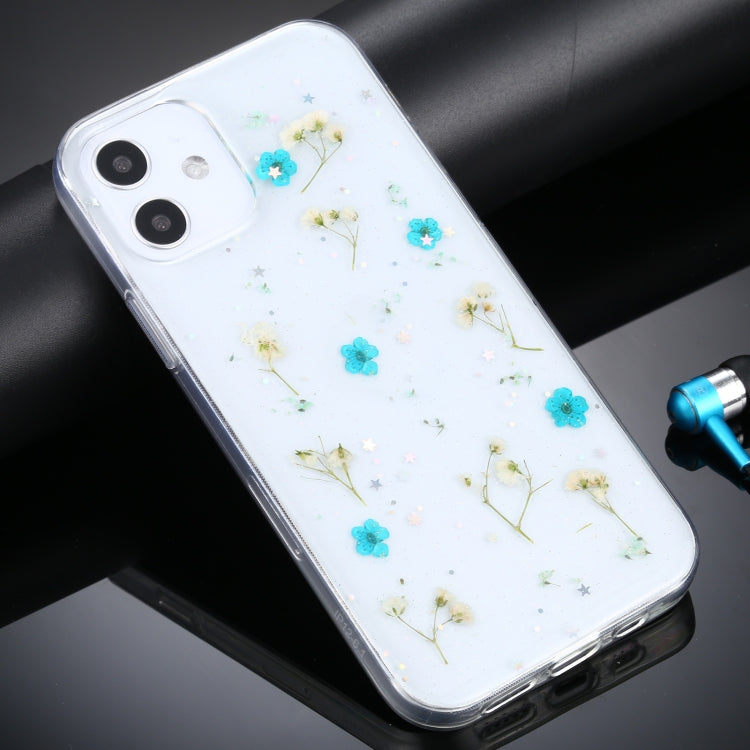 For iPhone 12 mini Gypsophila Flowers Pattern TPU Protective Case