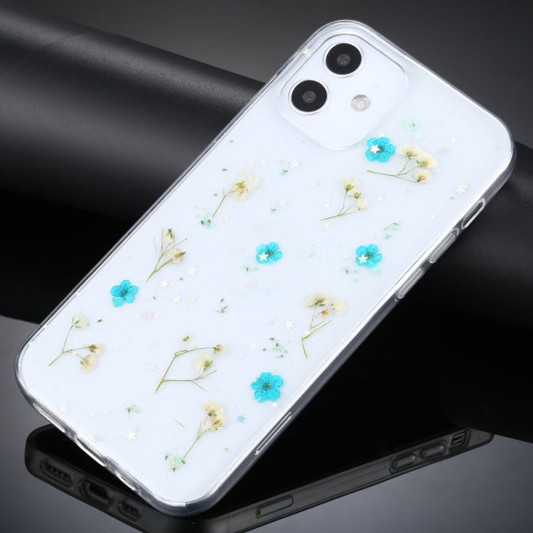For iPhone 12 mini Gypsophila Flowers Pattern TPU Protective Case