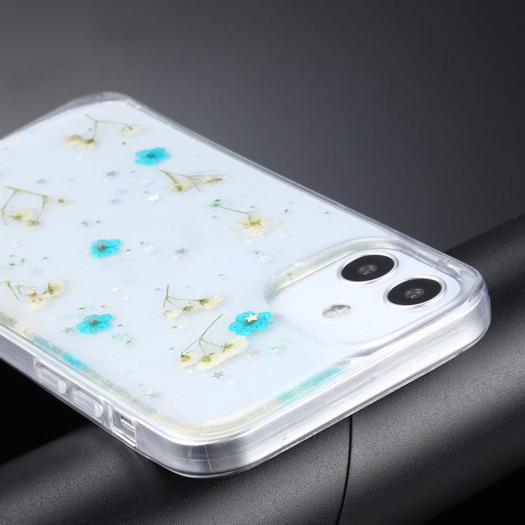 For iPhone 12 mini Gypsophila Flowers Pattern TPU Protective Case