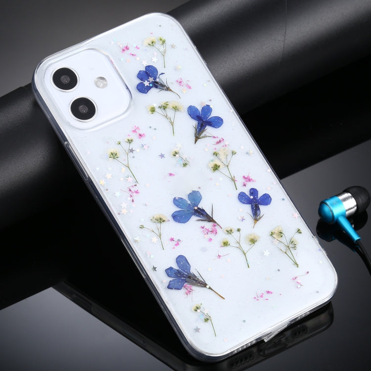 For iPhone 12 mini Gypsophila Flowers Pattern TPU Protective Case