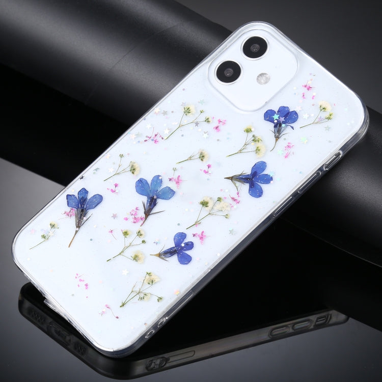 For iPhone 12 mini Gypsophila Flowers Pattern TPU Protective Case