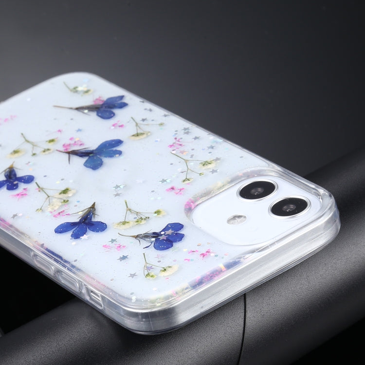 For iPhone 12 mini Gypsophila Flowers Pattern TPU Protective Case