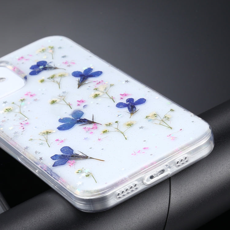 For iPhone 12 mini Gypsophila Flowers Pattern TPU Protective Case