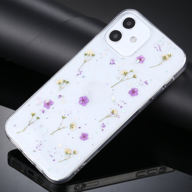 For iPhone 12 mini Gypsophila Flowers Pattern TPU Protective Case