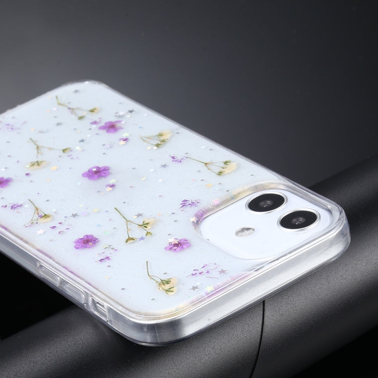 For iPhone 12 mini Gypsophila Flowers Pattern TPU Protective Case