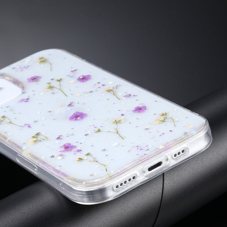 For iPhone 12 mini Gypsophila Flowers Pattern TPU Protective Case