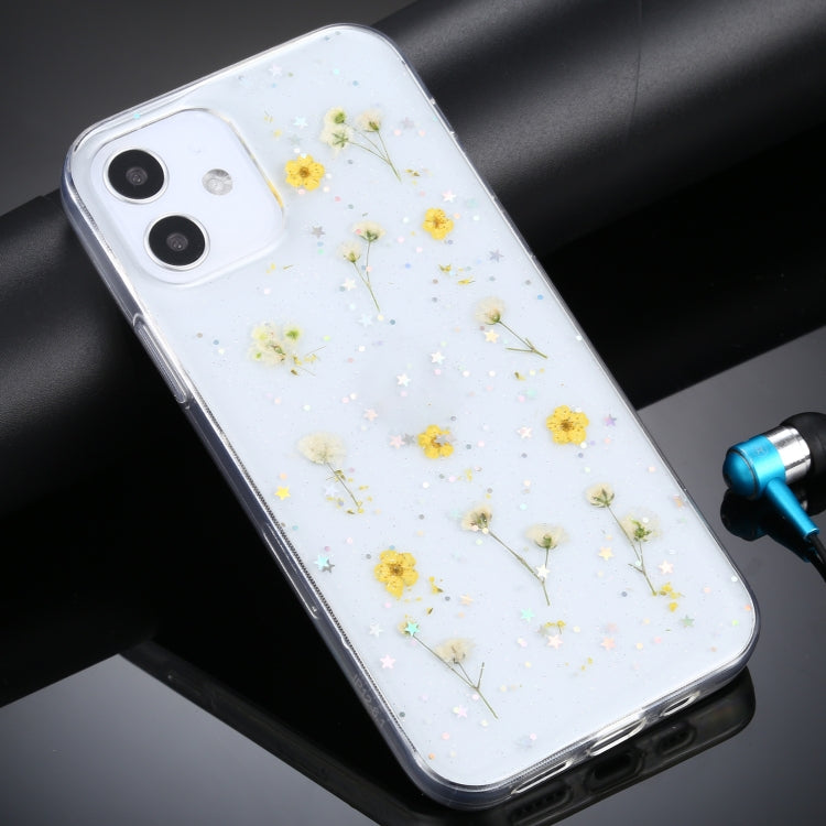 For iPhone 12 mini Gypsophila Flowers Pattern TPU Protective Case