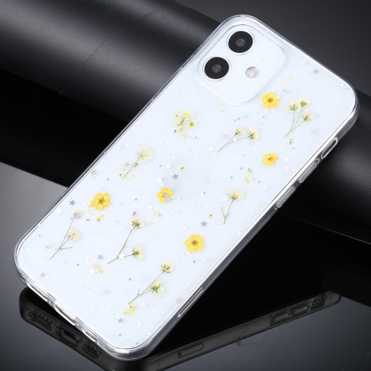 For iPhone 12 mini Gypsophila Flowers Pattern TPU Protective Case