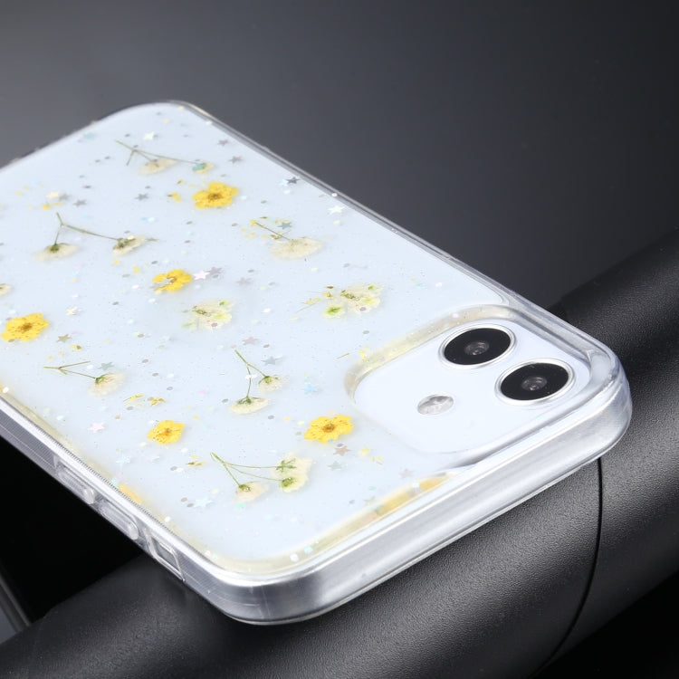 For iPhone 12 mini Gypsophila Flowers Pattern TPU Protective Case