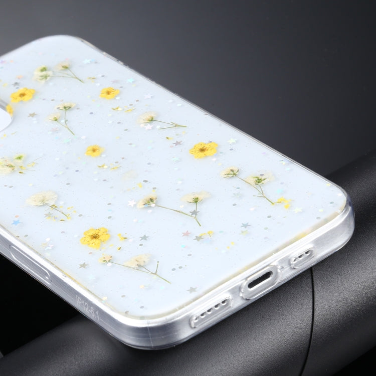 For iPhone 12 mini Gypsophila Flowers Pattern TPU Protective Case