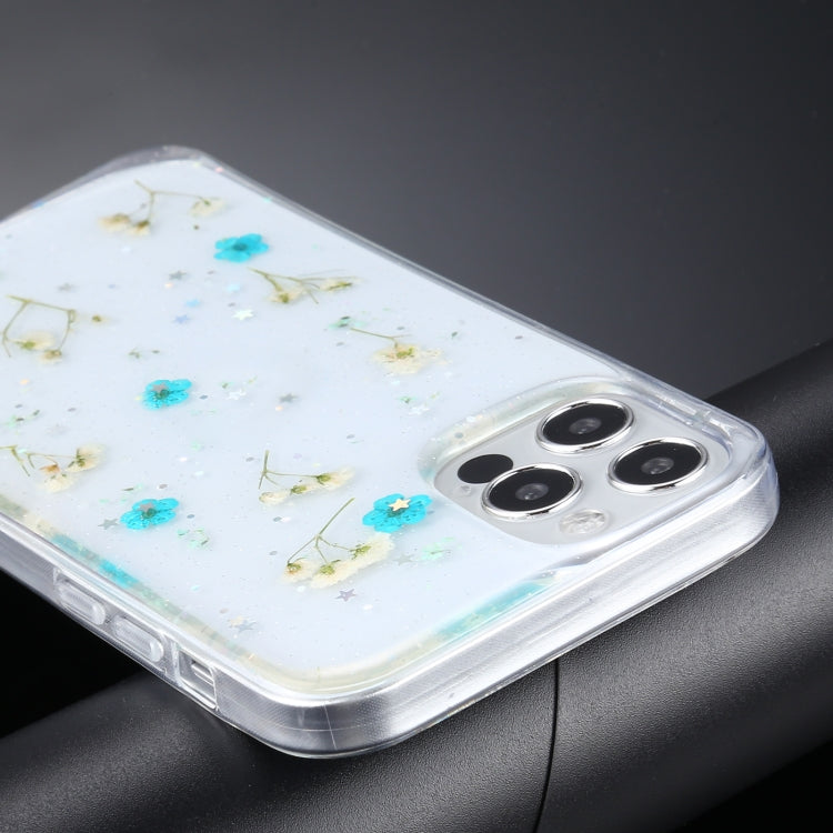 For iPhone 12 / 12 Pro Gypsophila Flowers Pattern TPU Protective Case