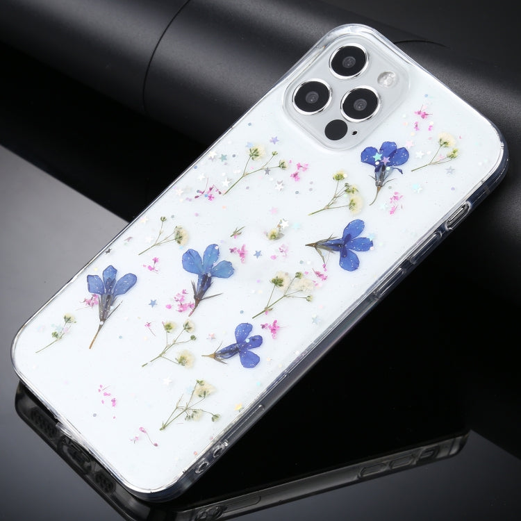 For iPhone 12 / 12 Pro Gypsophila Flowers Pattern TPU Protective Case