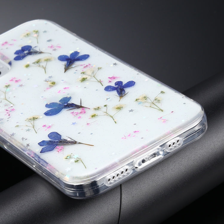 For iPhone 12 / 12 Pro Gypsophila Flowers Pattern TPU Protective Case
