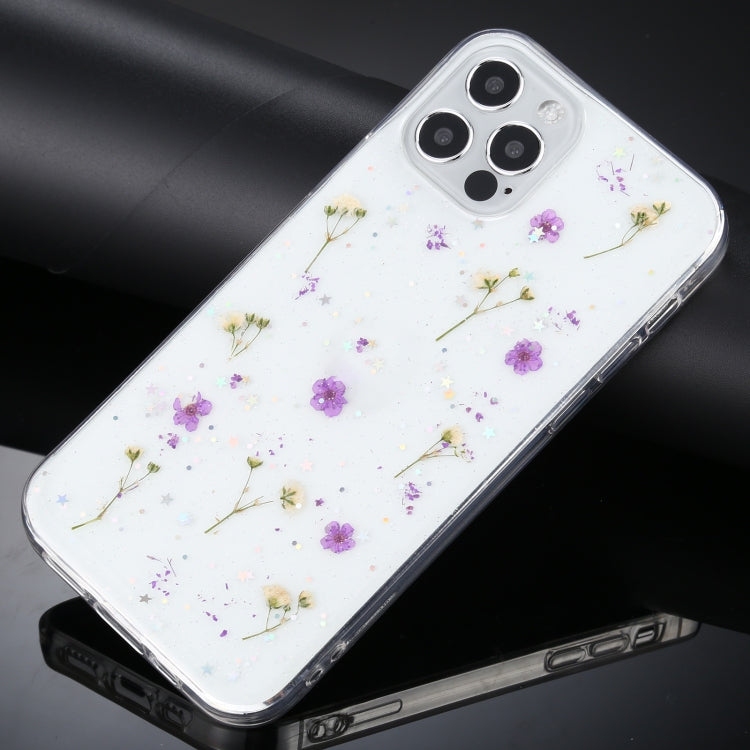 For iPhone 12 / 12 Pro Gypsophila Flowers Pattern TPU Protective Case