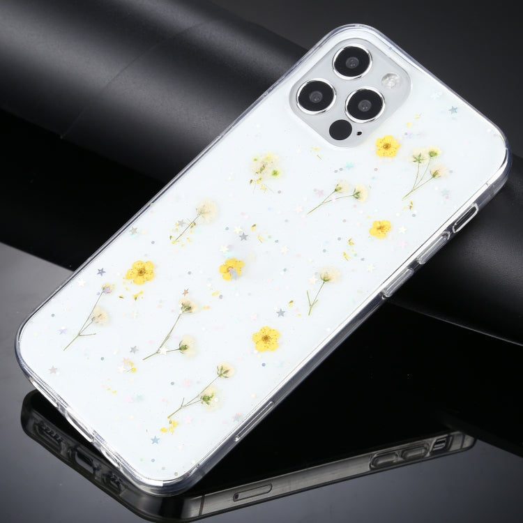 For iPhone 12 / 12 Pro Gypsophila Flowers Pattern TPU Protective Case