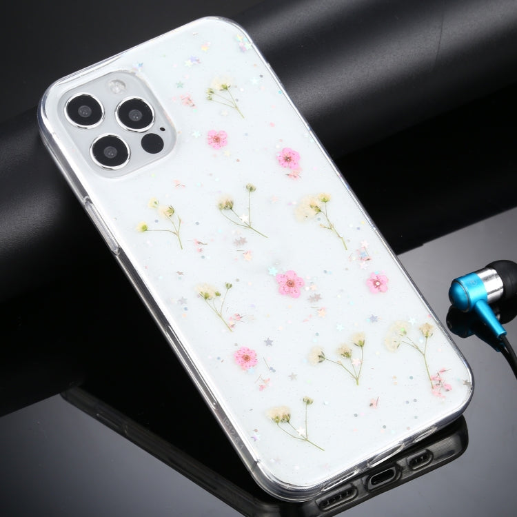 For iPhone 12 Pro Max Gypsophila Flowers Pattern TPU Protective Case