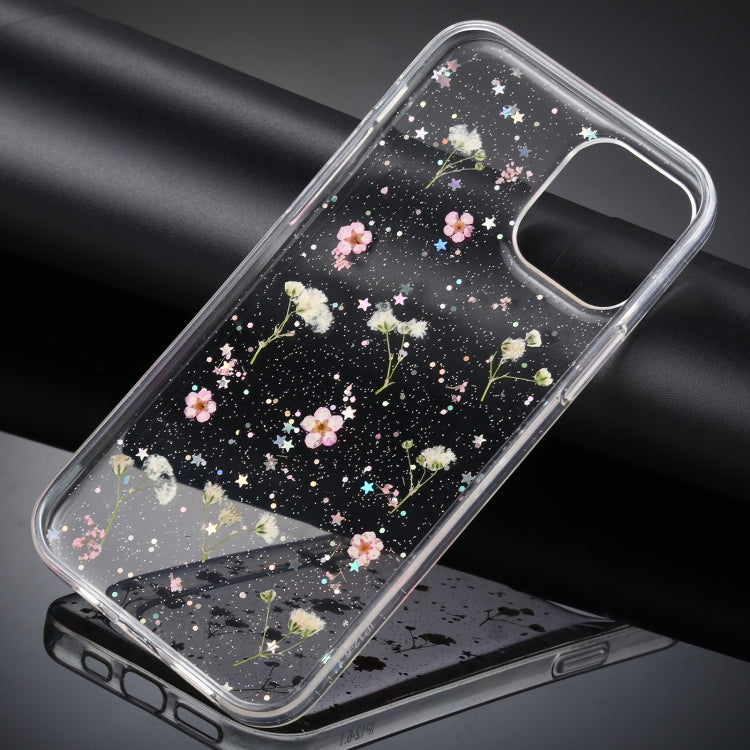 For iPhone 12 Pro Max Gypsophila Flowers Pattern TPU Protective Case