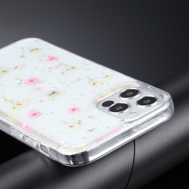 For iPhone 12 Pro Max Gypsophila Flowers Pattern TPU Protective Case