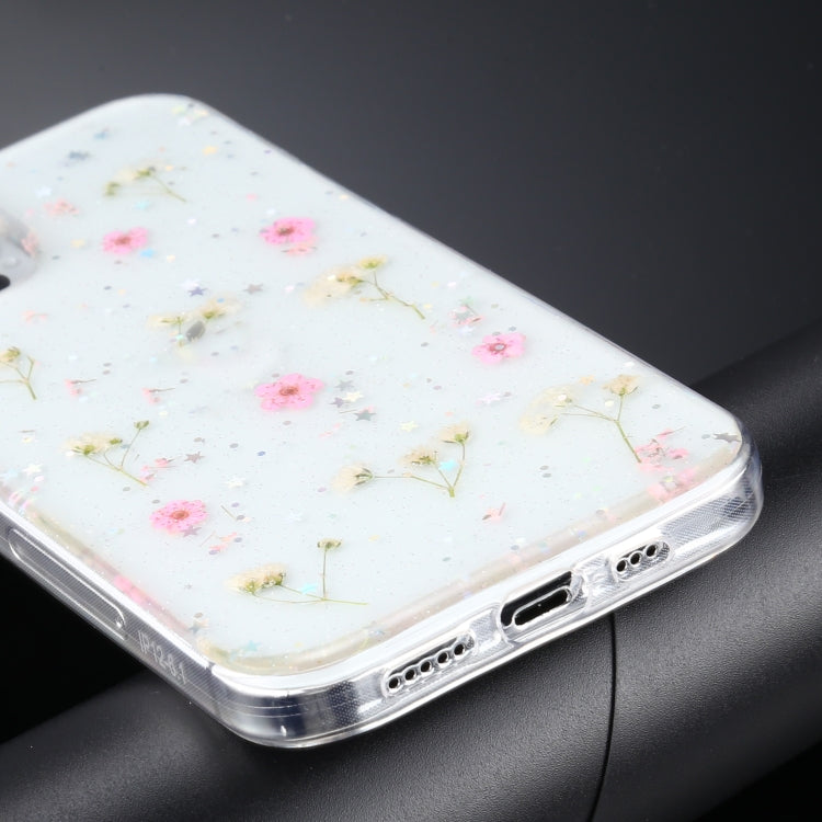 For iPhone 12 Pro Max Gypsophila Flowers Pattern TPU Protective Case