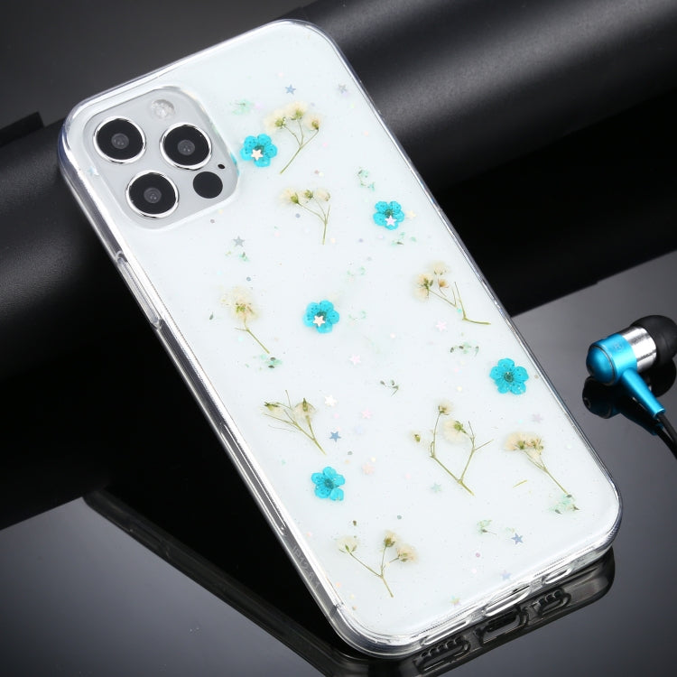 For iPhone 12 Pro Max Gypsophila Flowers Pattern TPU Protective Case