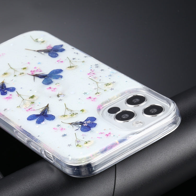 For iPhone 12 Pro Max Gypsophila Flowers Pattern TPU Protective Case