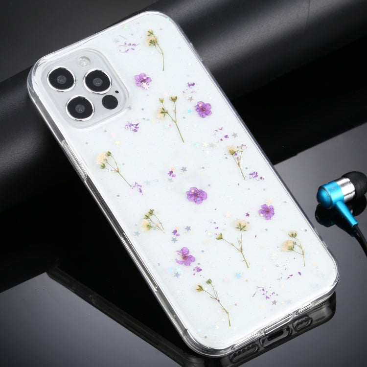 For iPhone 12 Pro Max Gypsophila Flowers Pattern TPU Protective Case