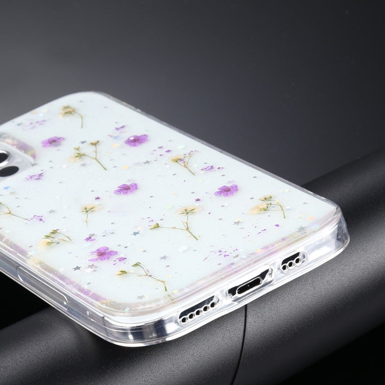 For iPhone 12 Pro Max Gypsophila Flowers Pattern TPU Protective Case