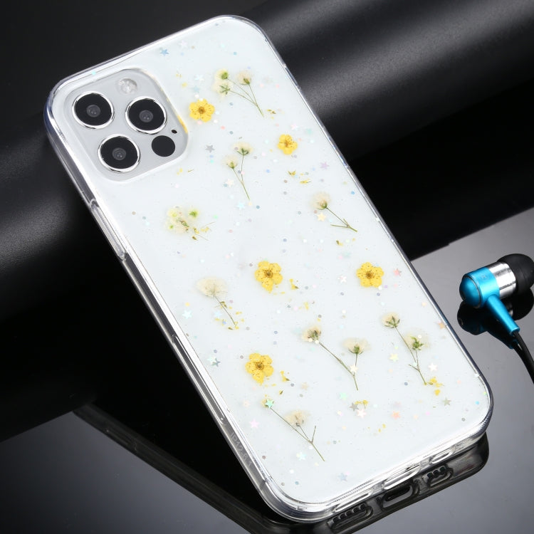 For iPhone 12 Pro Max Gypsophila Flowers Pattern TPU Protective Case