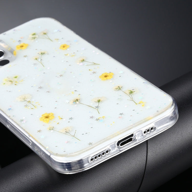 For iPhone 12 Pro Max Gypsophila Flowers Pattern TPU Protective Case