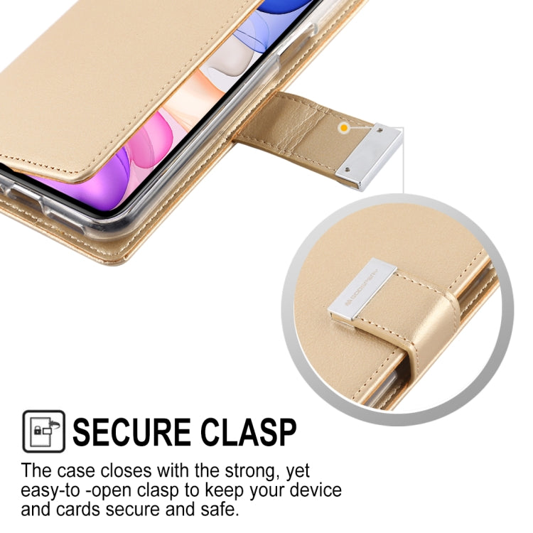 For iPhone 11 MERCURY GOOSPERY RICH DIARY Crazy Horse Texture Horizontal Flip Leather Case  with Holder & Card Slots & Wallet