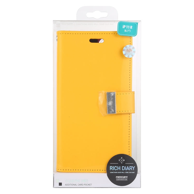 For iPhone 11 MERCURY GOOSPERY RICH DIARY Crazy Horse Texture Horizontal Flip Leather Case  with Holder & Card Slots & Wallet