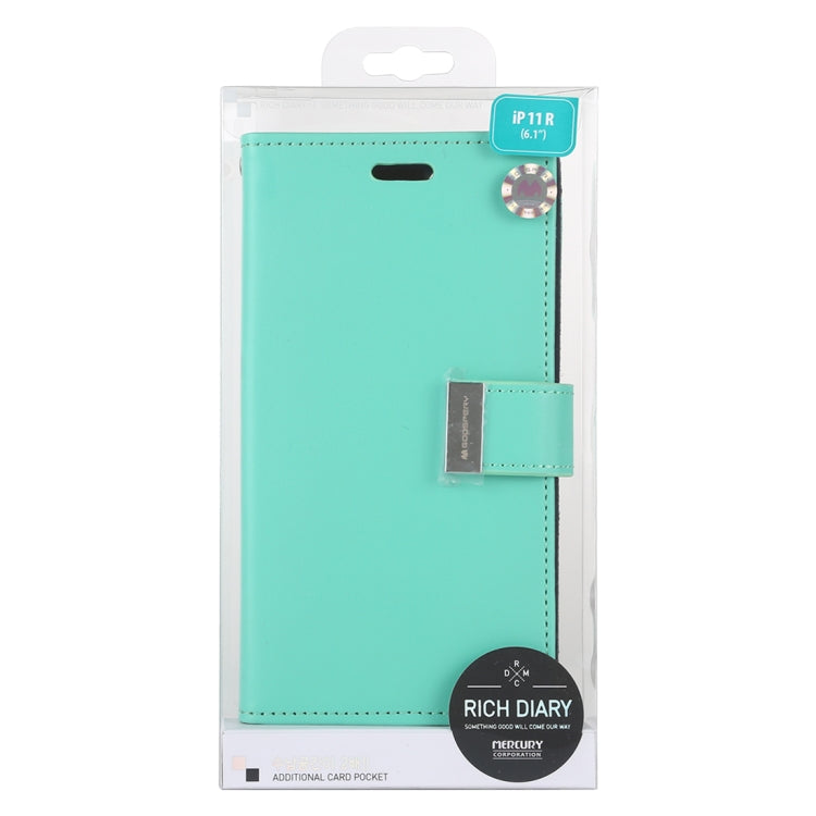 For iPhone 11 MERCURY GOOSPERY RICH DIARY Crazy Horse Texture Horizontal Flip Leather Case  with Holder & Card Slots & Wallet
