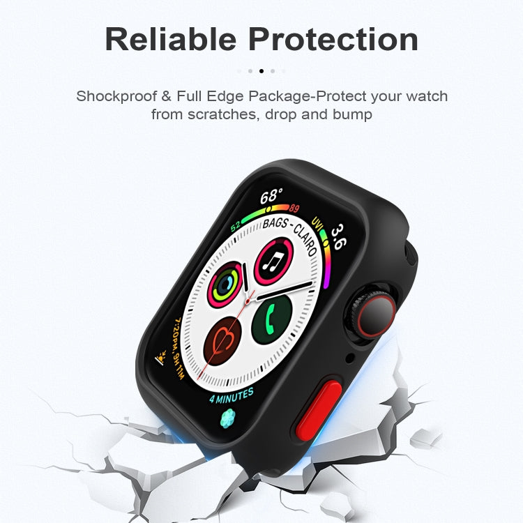 Silicone Frame Protective Case For Apple Watch Series 6 & SE & 5 & 4 44mm