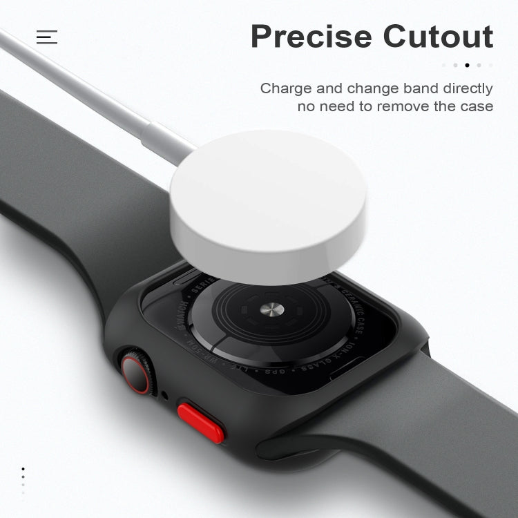 Silicone Frame Protective Case For Apple Watch Series 6 & SE & 5 & 4 44mm