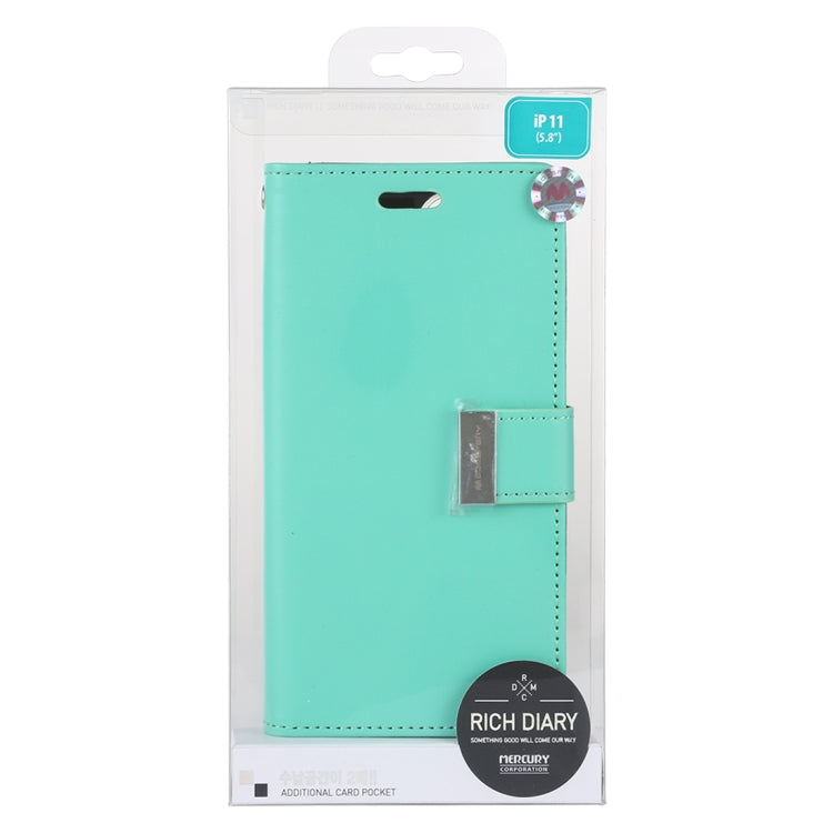 For iPhone 11 Pro MERCURY GOOSPERY RICH DIARY Crazy Horse Texture Horizontal Flip Leather Case  with Holder & Card Slots & Wallet
