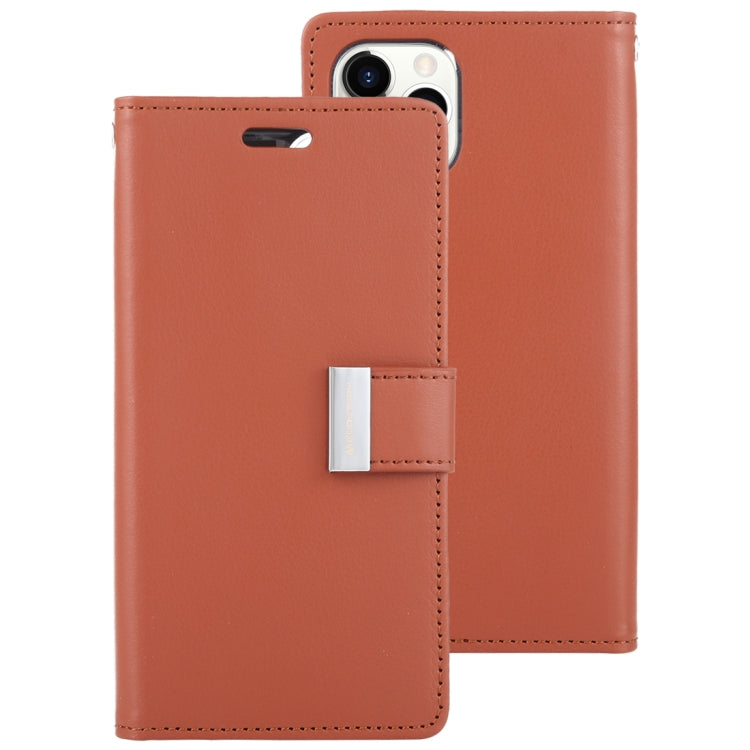 For iPhone 11 Pro MERCURY GOOSPERY RICH DIARY Crazy Horse Texture Horizontal Flip Leather Case  with Holder & Card Slots & Wallet