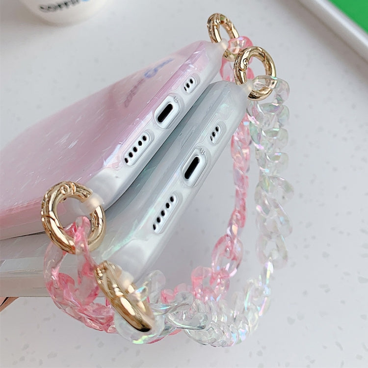 For iPhone 11 Shell Texture TPU Protective Case with Chain Strap