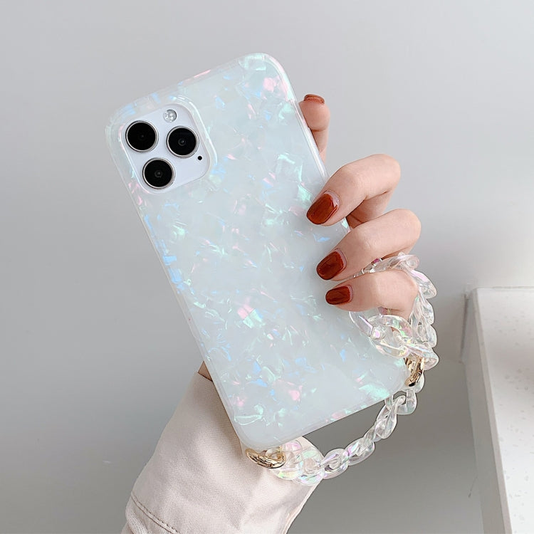 For iPhone 12 mini Shell Texture TPU Protective Case with Chain Strap