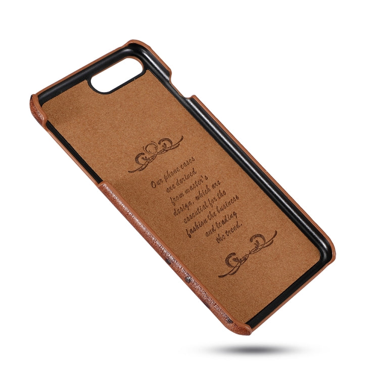 For iPhone 8 Plus / 7 Plus Ostrich Texture Head-layer Cowhide Leather Back Cover Case