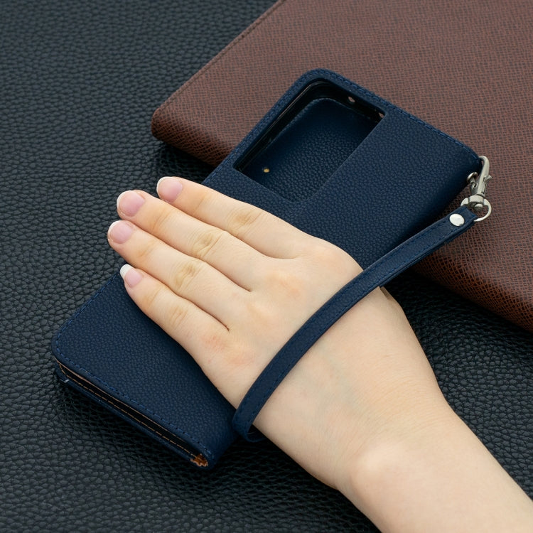 For Samsung Galaxy S21 Ultra 5G Litchi Texture Pure Color Horizontal Flip Leather Case with Holder & Card Slots & Wallet & Lanyard